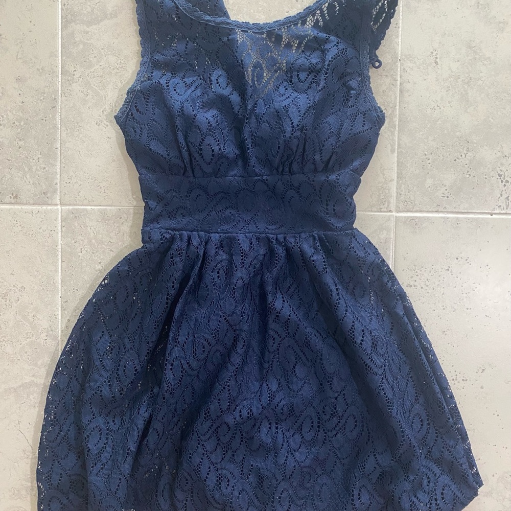 Navy blue lace dress